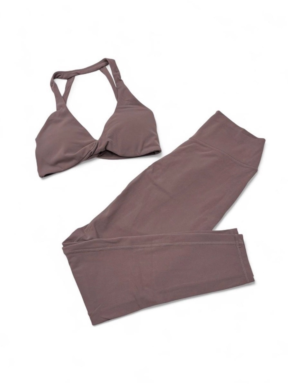 BuffBunny Chocolate Brown High-Waist Legging & Bra Set